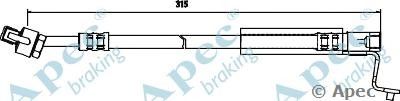 APEC BRAKING hos3354 -  Тормозной шланг